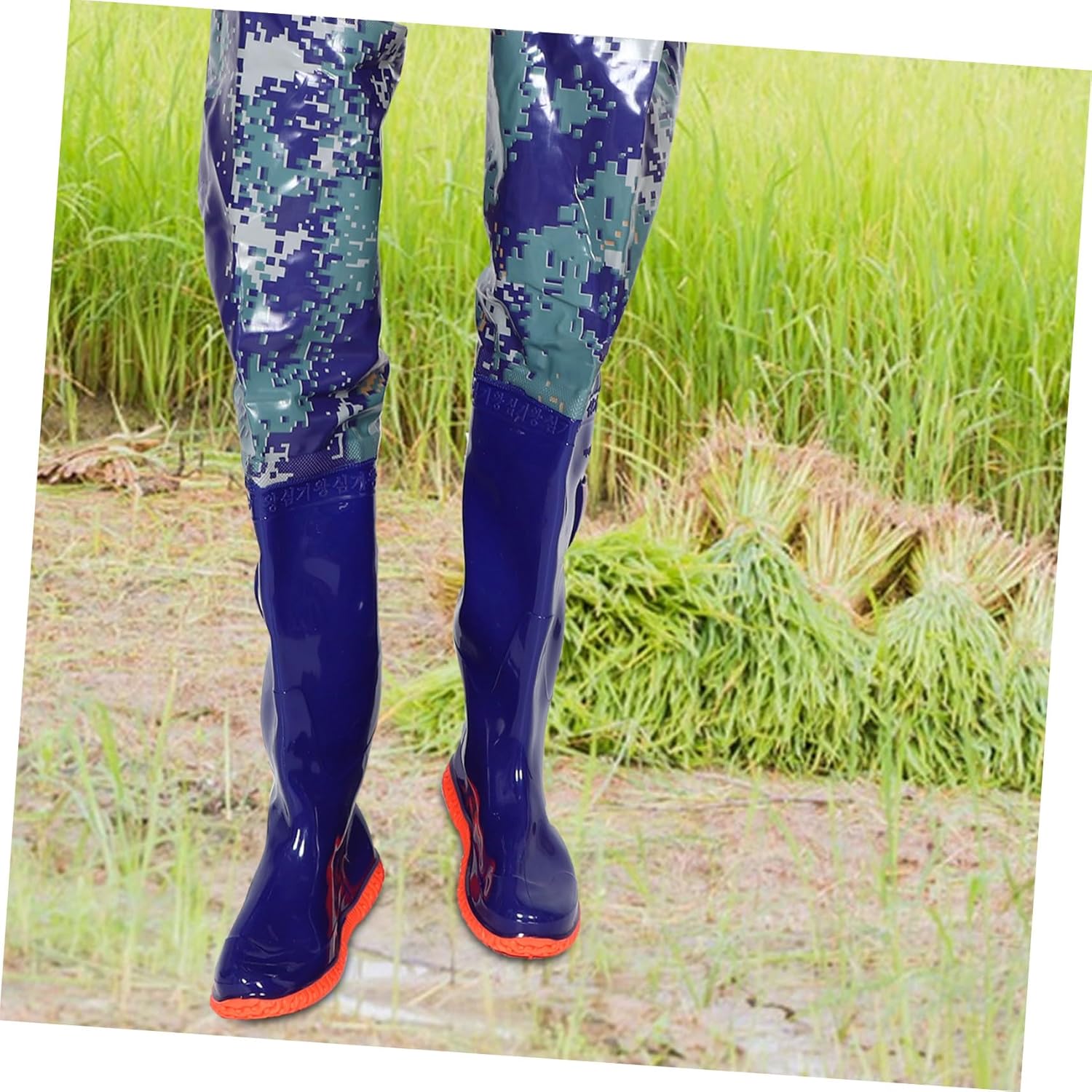 POPETPOP Men Pvc Wading Boots Breathable Hip Waders Boot for Fishing Hunting and Outdoor Activities