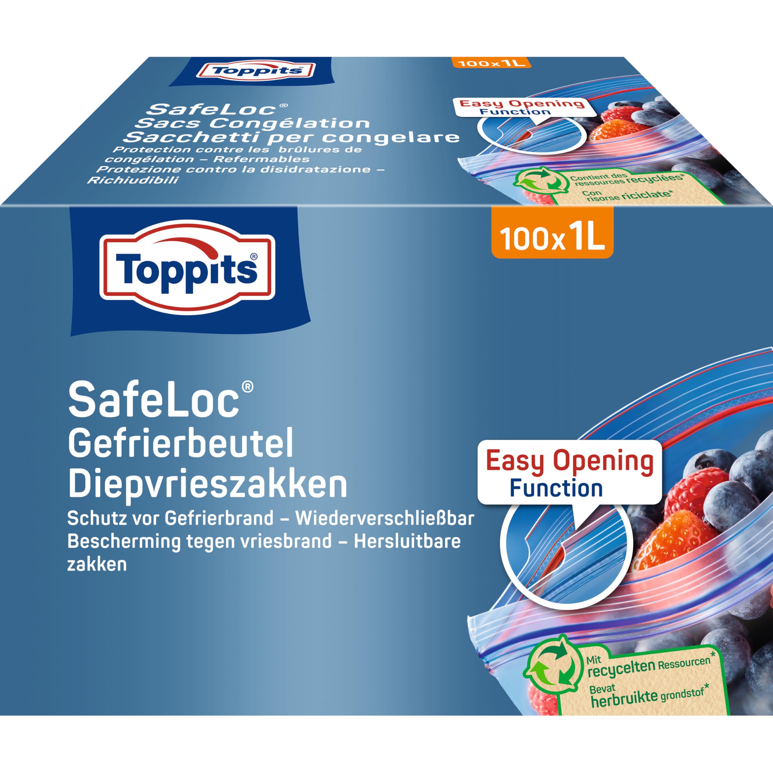 Toppits SafeLoc Double Lock Freezer Bags