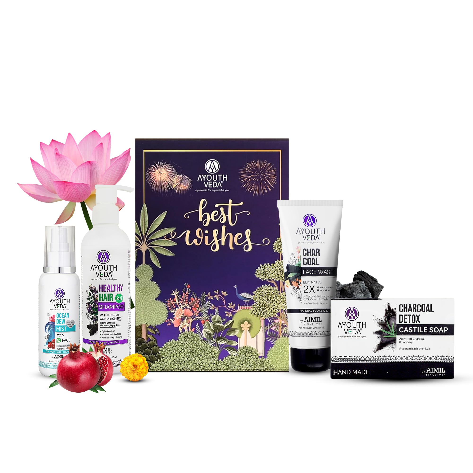 Ayouthveda Best Wishes Gift Hamper Body & Hair Care Gift Set For Family & Friends | Luxury Combo Kit for All Occasions |New Year Special Gift | Four Item Pack-image-32