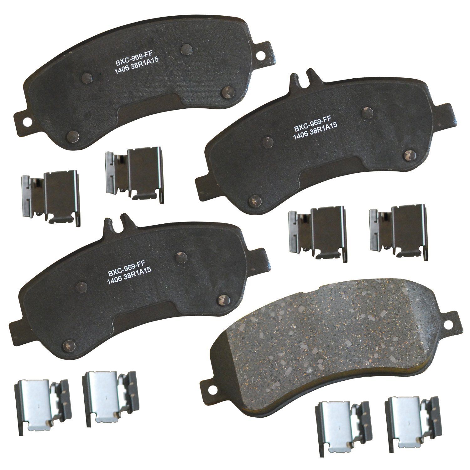 Bendix Premium SBC1406 Ceramic Front Brake Pads for Mercedes-Benz GLK250 2015-2013, GLK280 2009, GLK300 2015-2010, GLK350 2015-2009