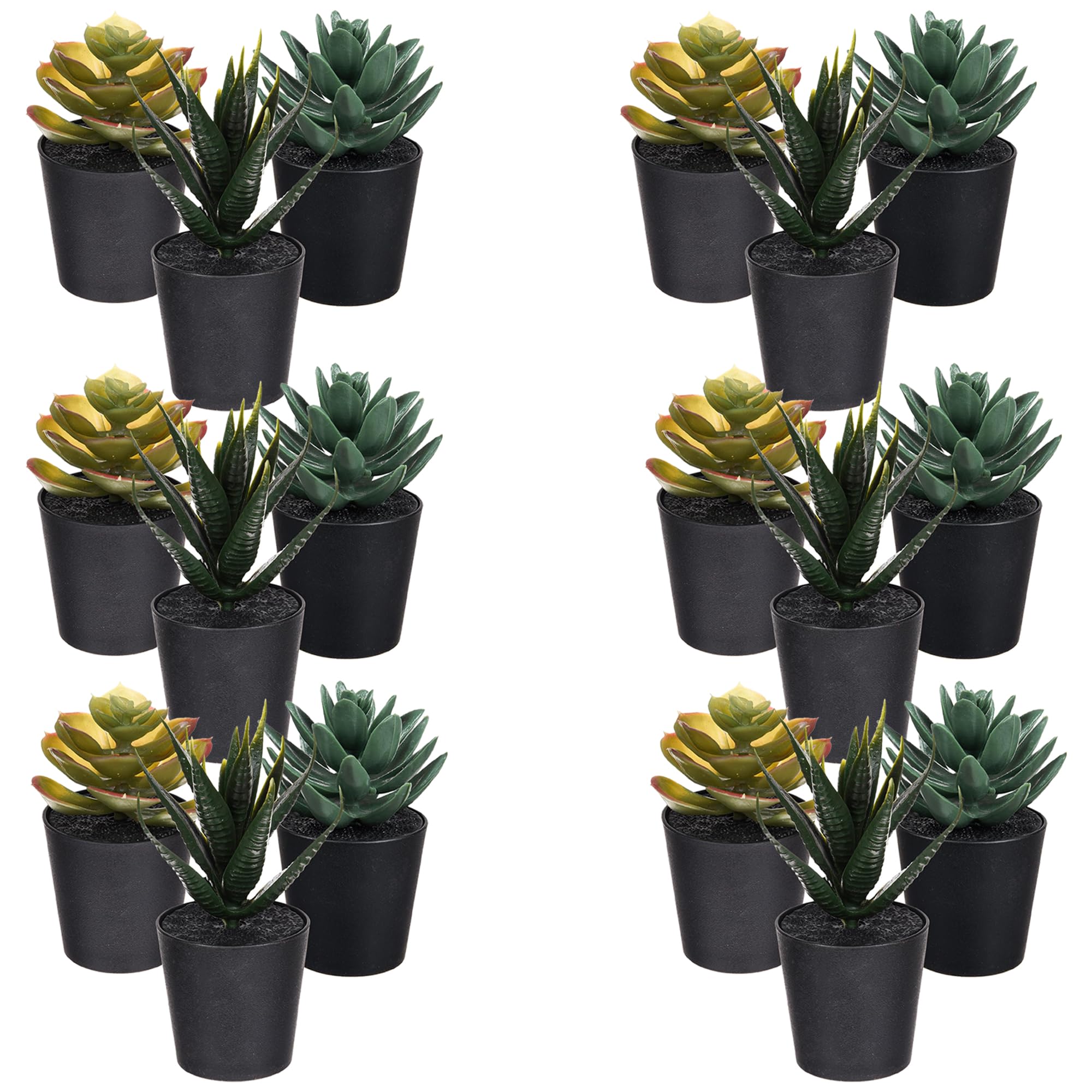 Heart Home (Set of 18) Artificial Succulent Plants | Flower Plants for Table Decoration | Outdoor Flower Pot | Plants for Home Decor, Indoor, Office, Desk | Black (B0D8T15XLH) Amazon Price History, Amazon Price Tracker