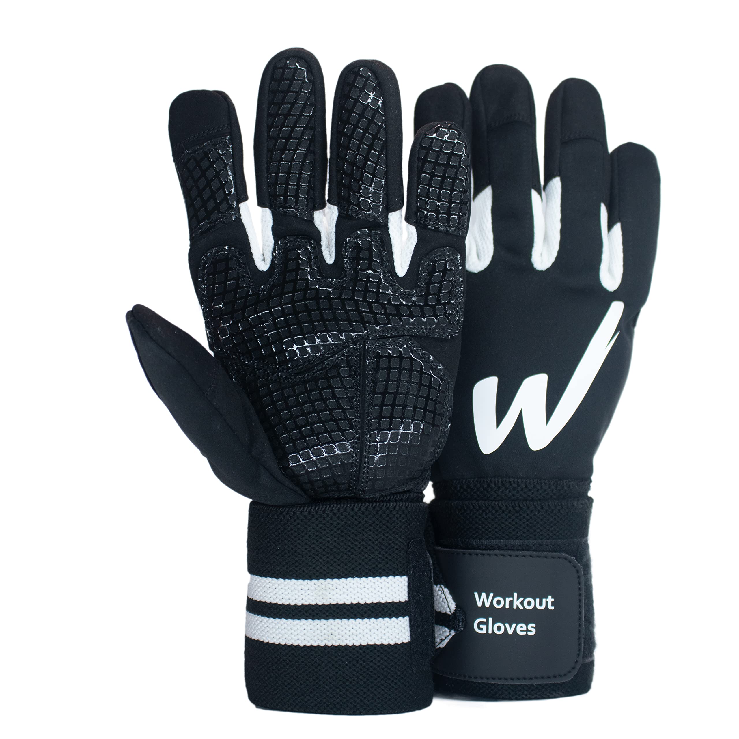 Workout Move Gloves for Calisthenics, Street Workout, Streetlifting, Weight lifting, CrossFit, Fitness, Gym, Outdoor training with Callus Protection and Wrist Wraps support, Men & Women (M)