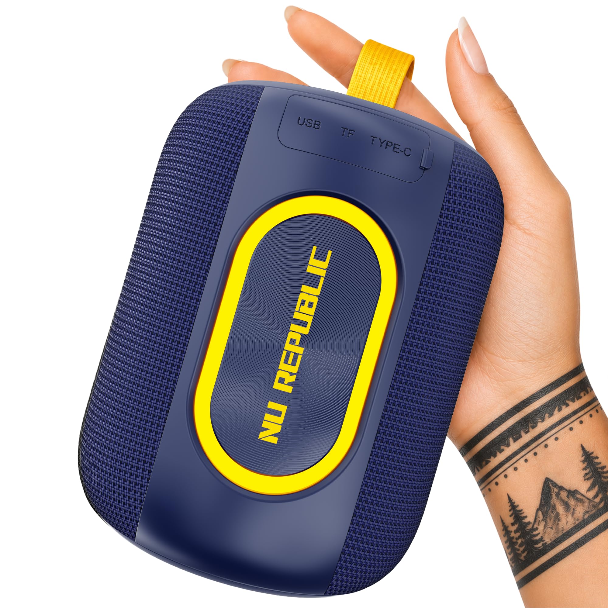 Nu Republic Sonic Pop 2000 Portable Bluetooth Speaker | 16W Loud Sound, XBASS Deep Bass, RGB Lights, 66mm Driver, TWS Pairing, BT 5.4, Multi-Port, 6 Hrs Playtime, Carry Strap (Blue)-image-28