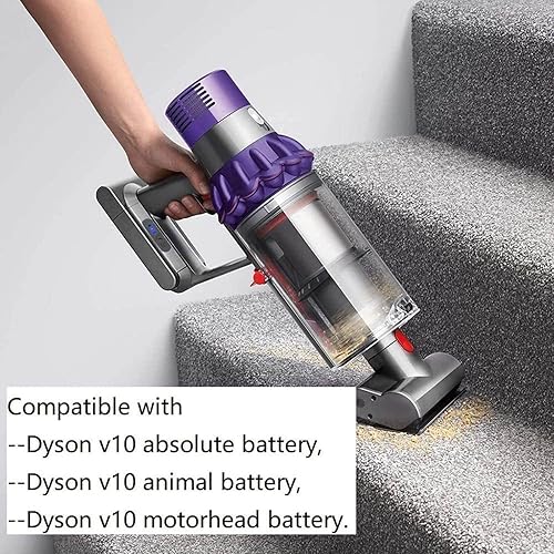 Miniatura 6 de Passnag Batería de repuesto para Dyson V10 de 5000 mAh compatible con Dyson V10 Animal, V10 Absolute, V10 Motorhead inalámbrico aspiradora de palo