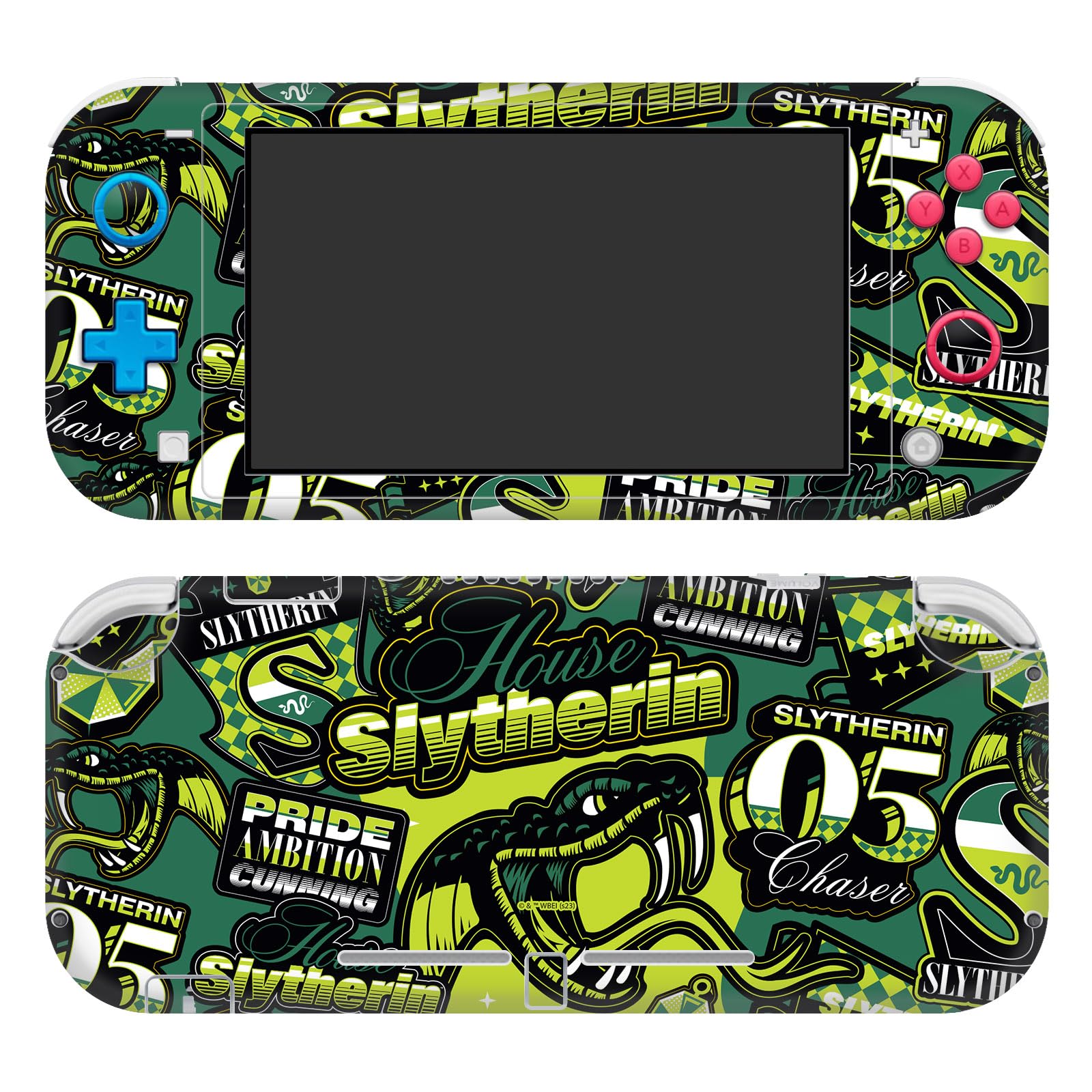 Head Case Designs Officially Licensed Harry Potter Slytherin Pattern Graphics Vinyl Sticker Gaming Skin Decal Cover Compatible With Nintendo Switch Lite