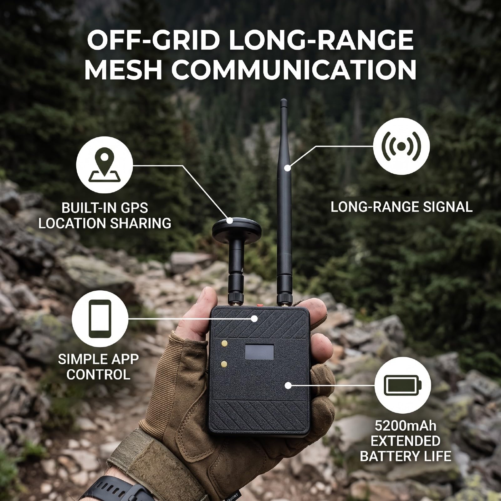 Fdit Dispositivo di Comunicazione Mesh, Terminale Off Grid 868 MHz
