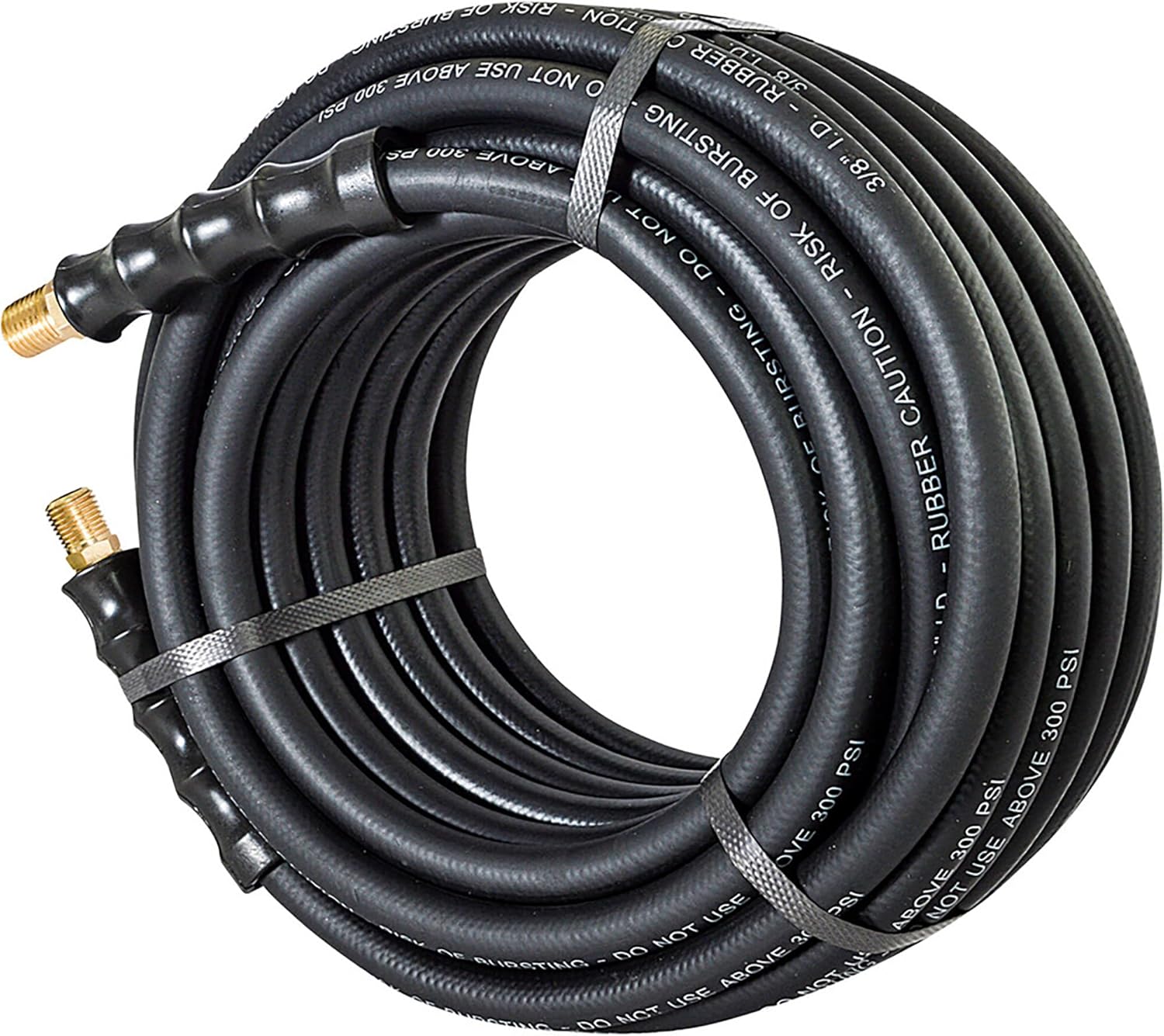 Klutch Rubber Air Hose, 3/8in. x 100ft., 300 PSI, Model# TLEX38100-NT