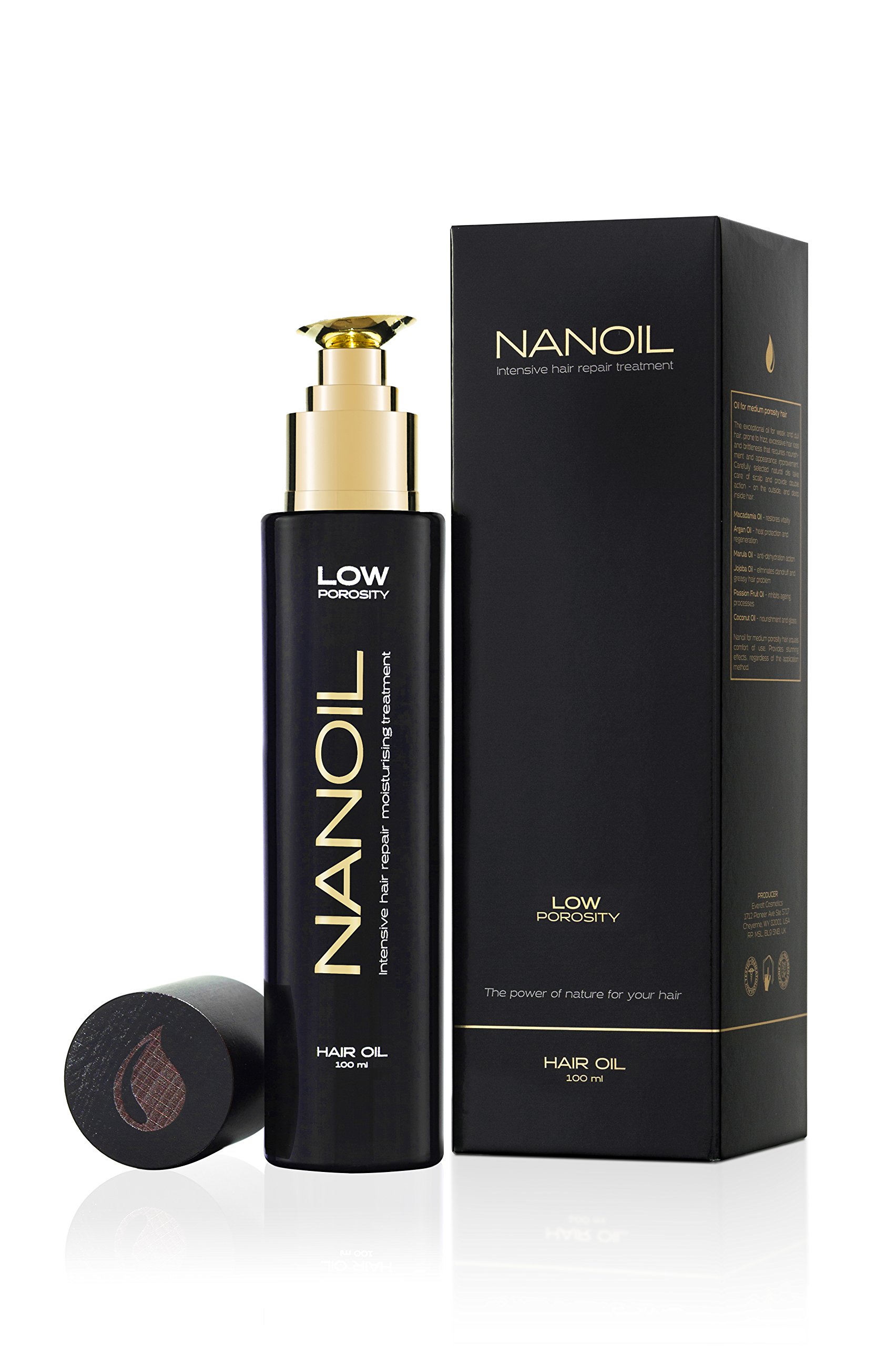 Nanoil Low Porosity Control Hair Repair Oil Contains 9 Natural