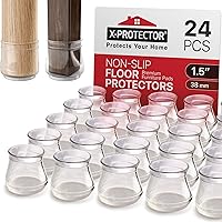 Vista 15 de X-PROTECTOR Almohadillas antideslizantes para muebles – 24 piezas de pinzas de muebles de alta calidad de 2 pulgadas. Los mejores pies de goma