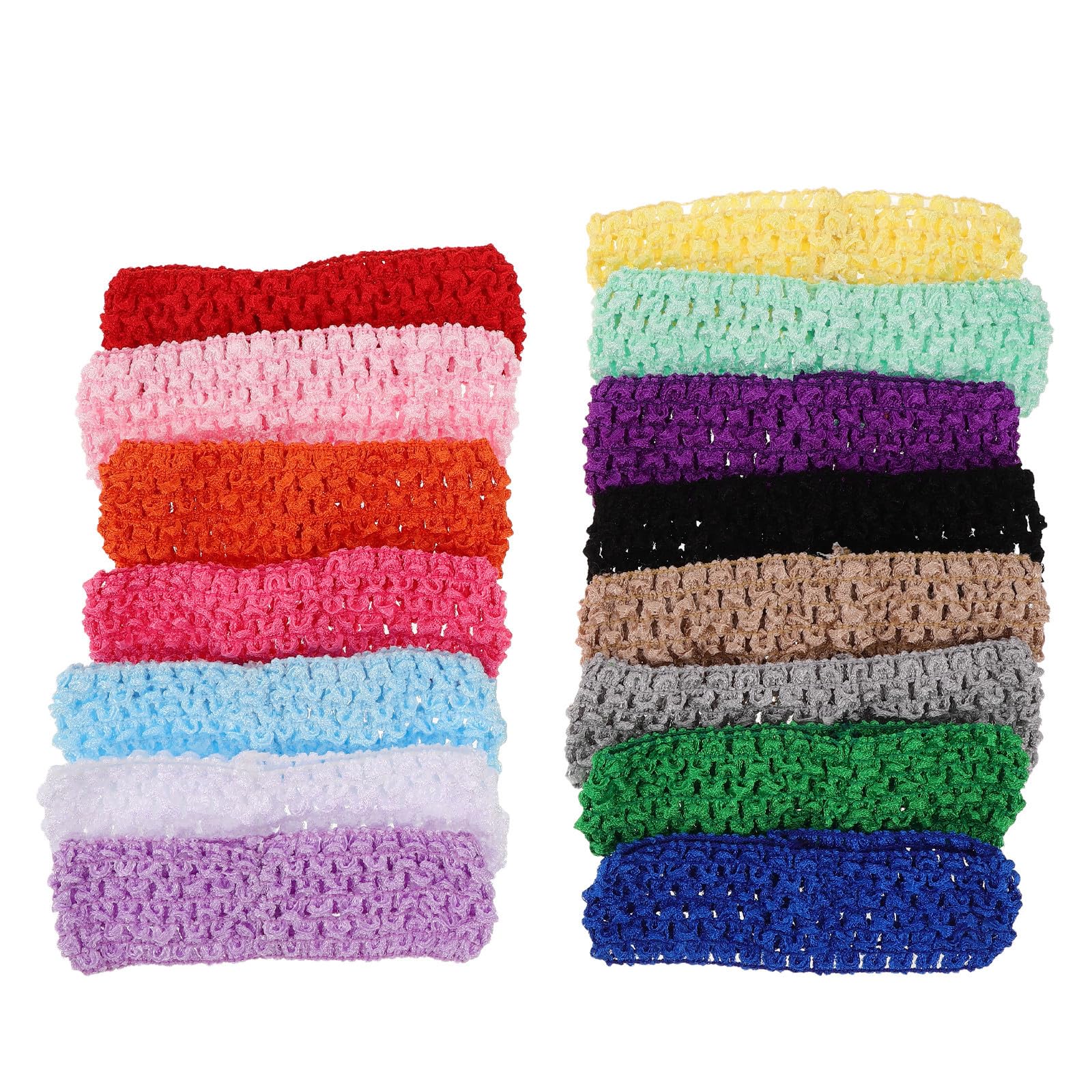 Tofficu 120 Stück Elastisches Gestricktes Haarband im Retro Stil für Mädchen