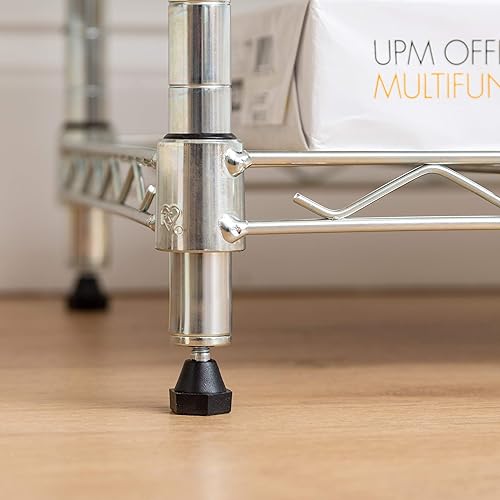 Miniatura 5 de IRIS USA WSU-3T-LD - Estantes de alambre, 3 niveles básicos, color plateado