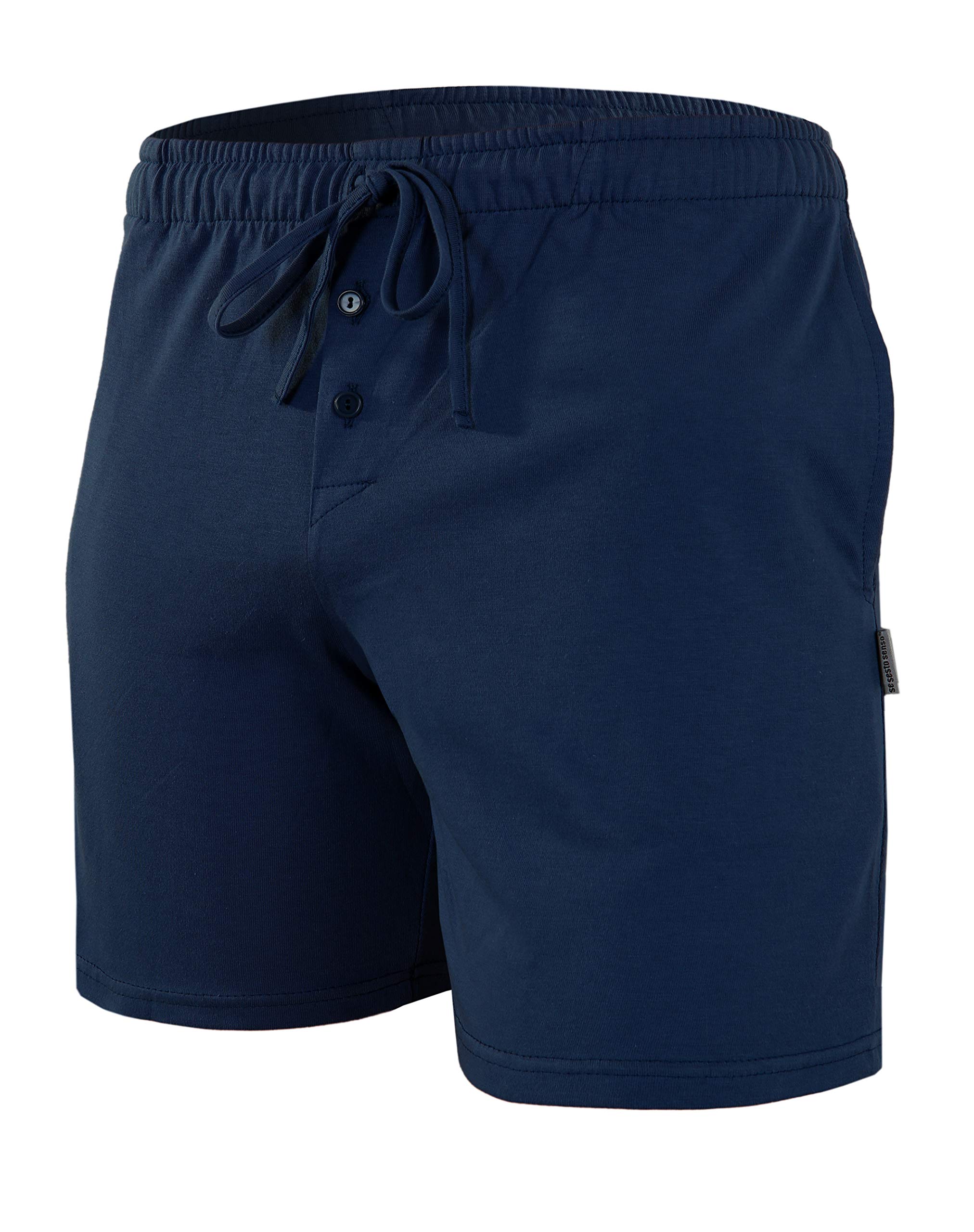 Sesto SensoMens Pj Bottoms Pyjama Shorts Cotton 1-2 Pack Pants Sleepwear