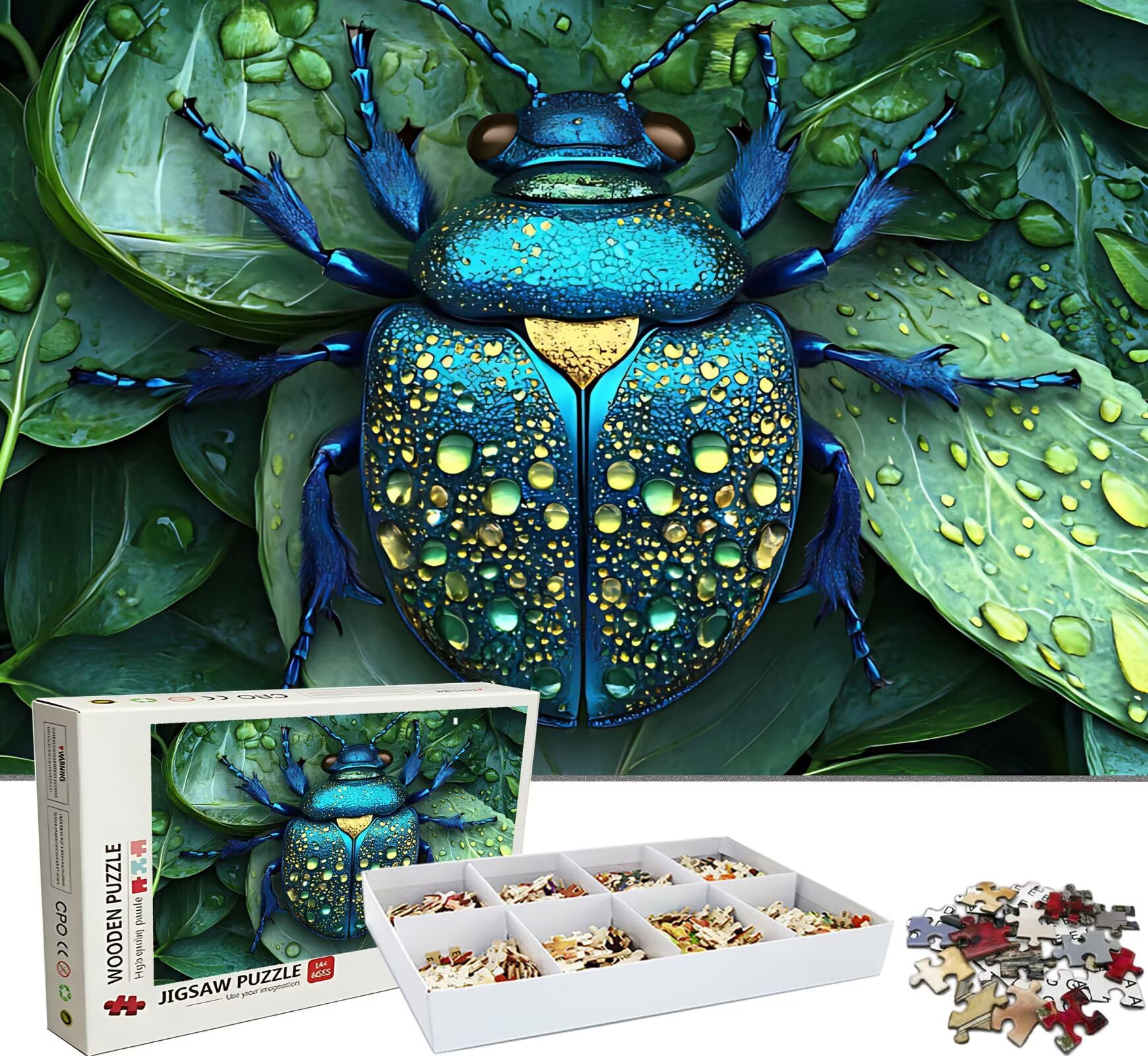 Puzzle 2000 Teile, Holzpuzzle Erwachsene - Impossible Puzzle 99.5 x 70.5 cm niffliges Denkspiel & Denksport für Frauen & Männer, Familienspiel für Spieleabende, Geschenk für Frauen Tier Blatt w0-160