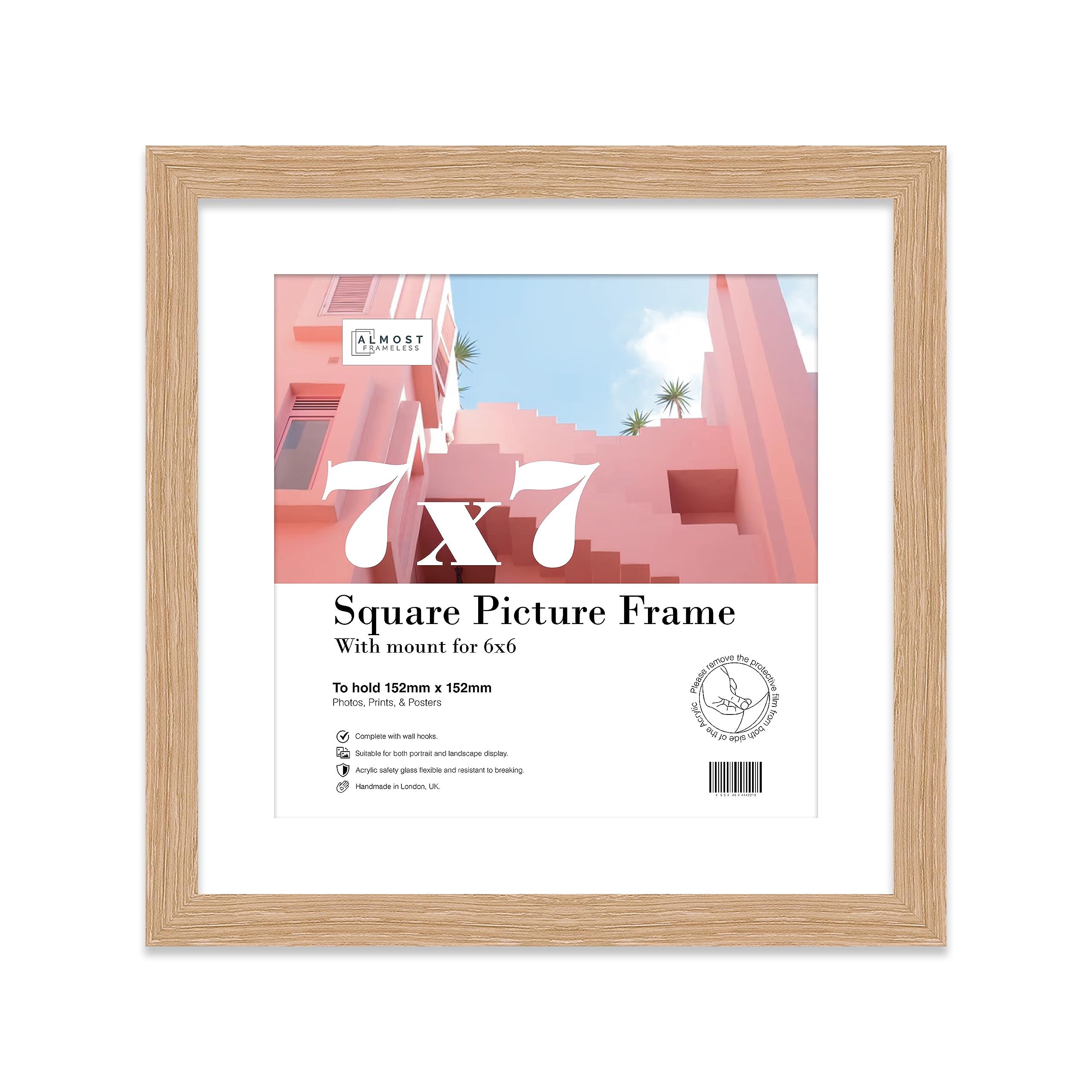 12X12" Lilac Picture Frame12X12" Square Frame With 11X11" Mount For 12X12"/11X11" Pictures Moderrn Style Thin Edge1 Pack from B&Q