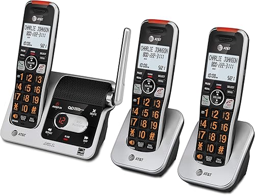 Miniatura 26 de AT&T BL102 DECT 6.0 Teléfono inalámbrico para el hogar con contestador, bloqueo de llamadas, locutor de identificación de llamadas, asistencia de