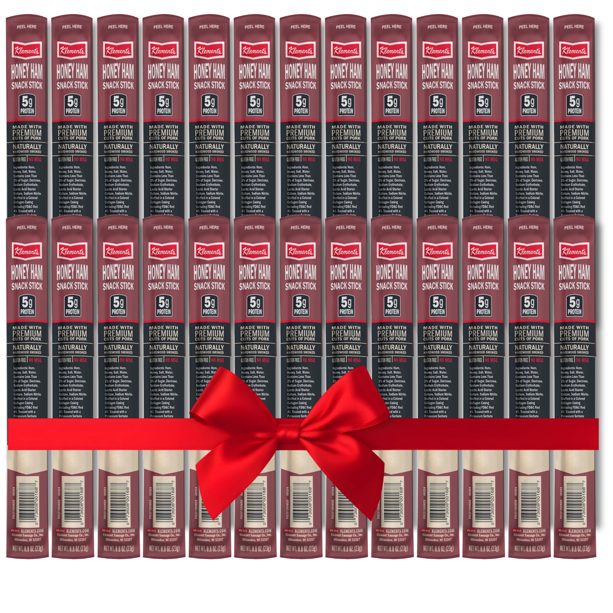 Jerky.com Honey Ham Jerky Sticks - 26 Pack | 100% Honey Ham Sticks | High Protein, Low Carb, Keto Friendly, Gluten Free, No MSG | Individually Wrapped Jerky Gifts for Men