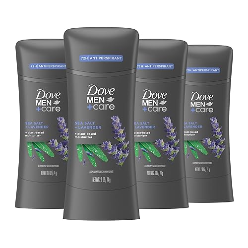 Dove Men+Care - Desodorante antitranspirante con sal marina y lavanda silvestre, desodorante inspirado en la naturaleza para hombres, 2.6 onzas, 4