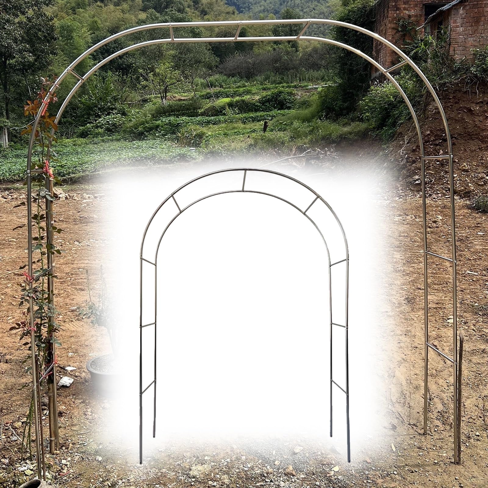 Rankgitter für den Garten, robust, rostfreier Edelstahl, für Kletterpflanzen, Rosen, Reben, Innen- und Außenbereich, Hochzeitsdekoration