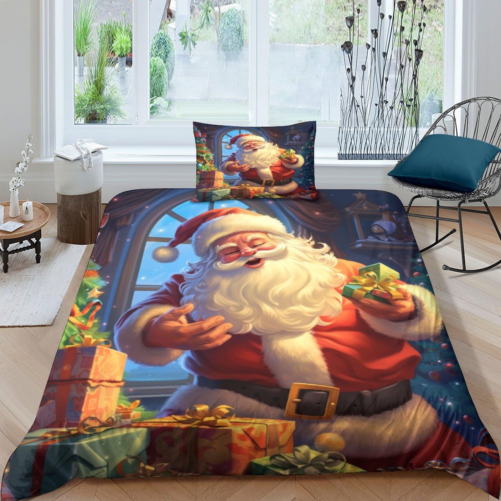 Housse de couette Père Noël 3D pour réchauffer les nuits d'hiver en famille
