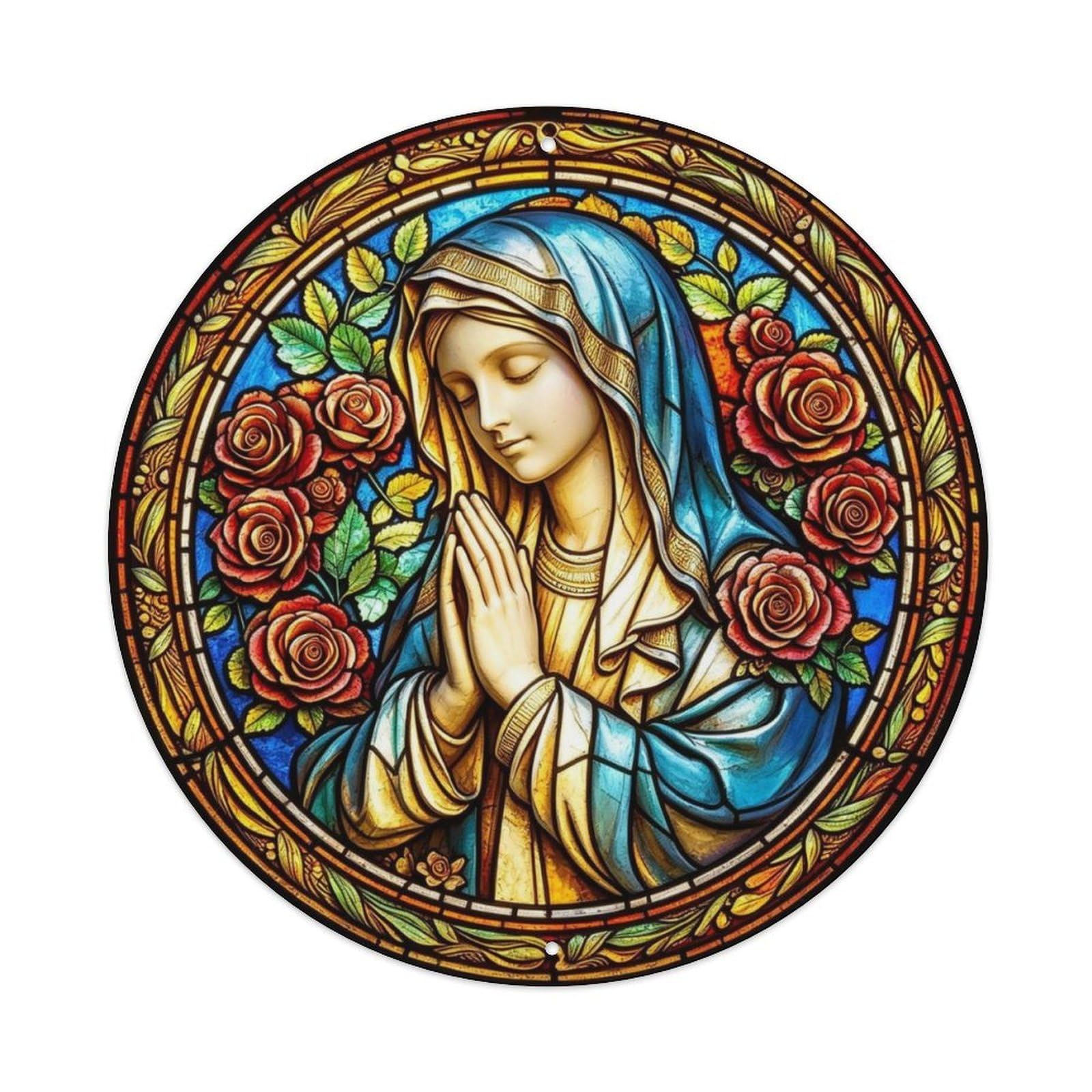 Blessed Virgin Mary Metal Tin Sign Plaque