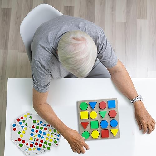 Miniatura 4 de Productos para la demencia - Actividades de Alzheimer para personas mayores Formas fáciles Actividades de memoria para ancianos Rompecabezas