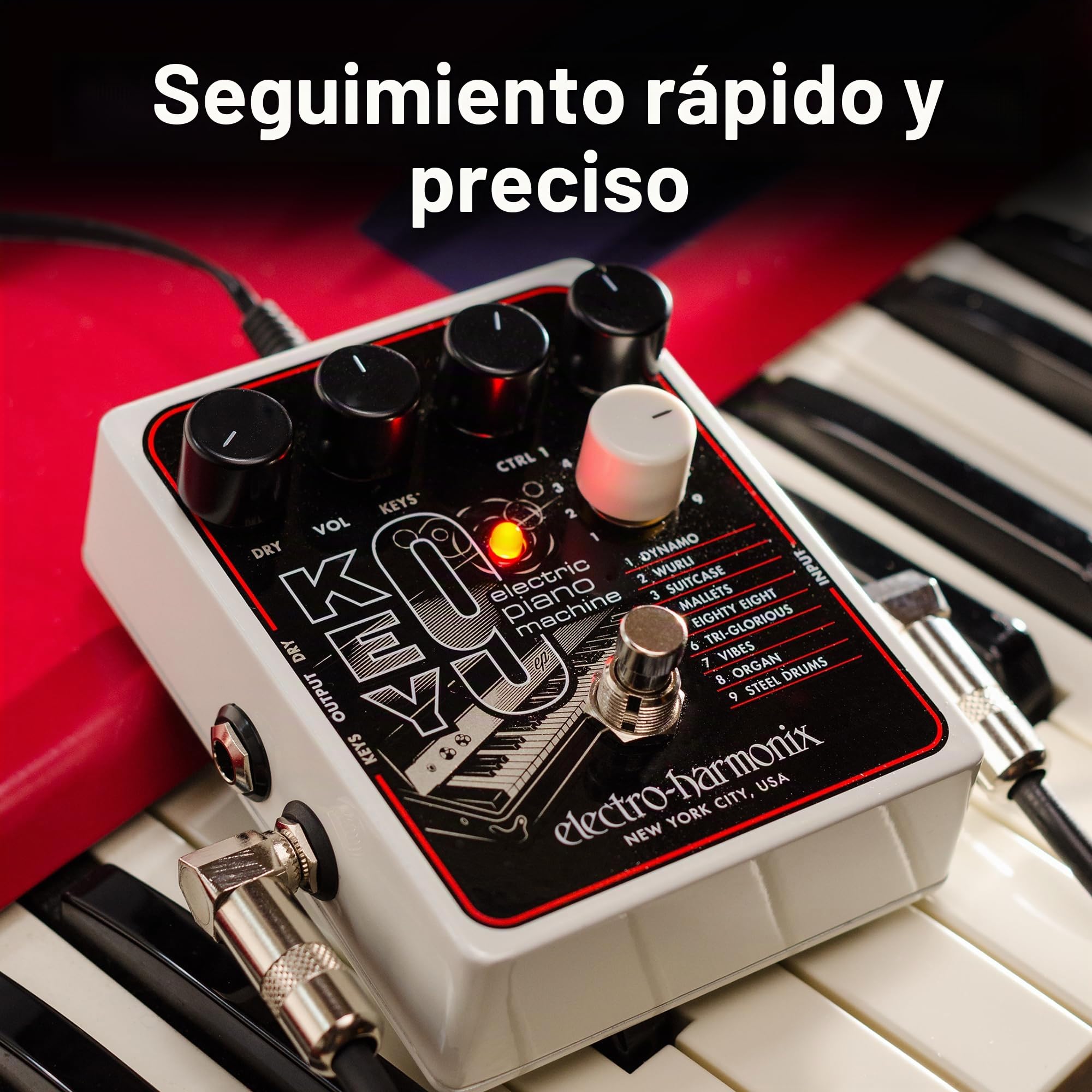 Amazon.com: Máquina Electro Harmonix Key 9, efecto individual para