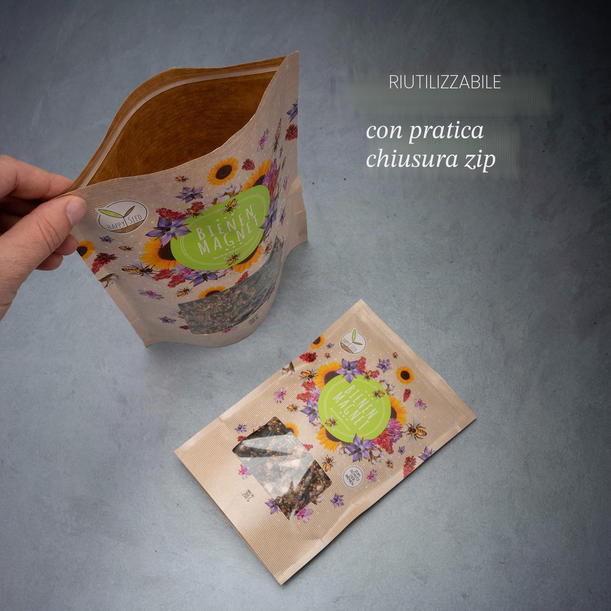 500 g di semi di prato fiorito per un colorato pascolo per le api - miscela di semi di fiori selvatici colorati e ricchi di nettare per api e farfalle (incluso eBook GRATUITO)