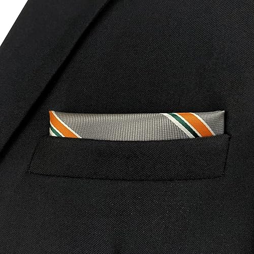 Miniatura 4 de S&W SHLAX&WING Cuadrados de bolsillo para hombre, rayas de 12.6 pulgadas, para negocios, chaqueta