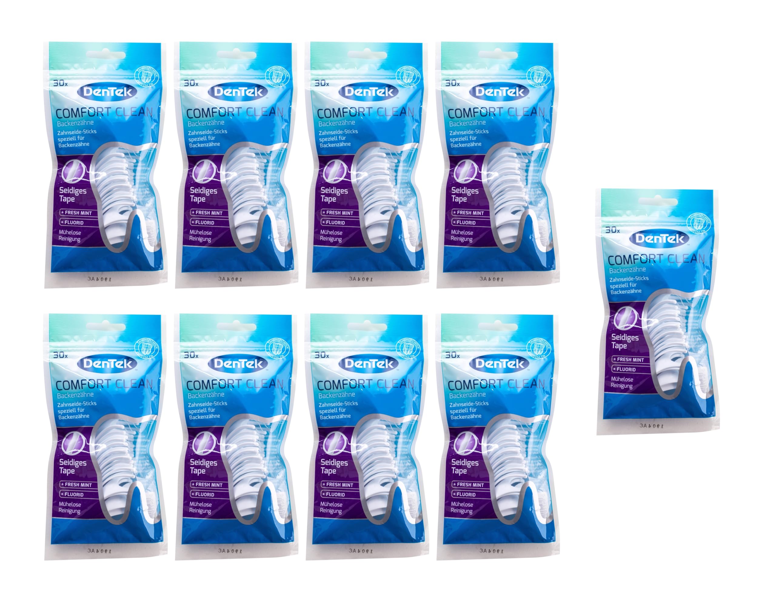 9 x DenTek Comfort Clean Patyczki z nicią dentystyczną