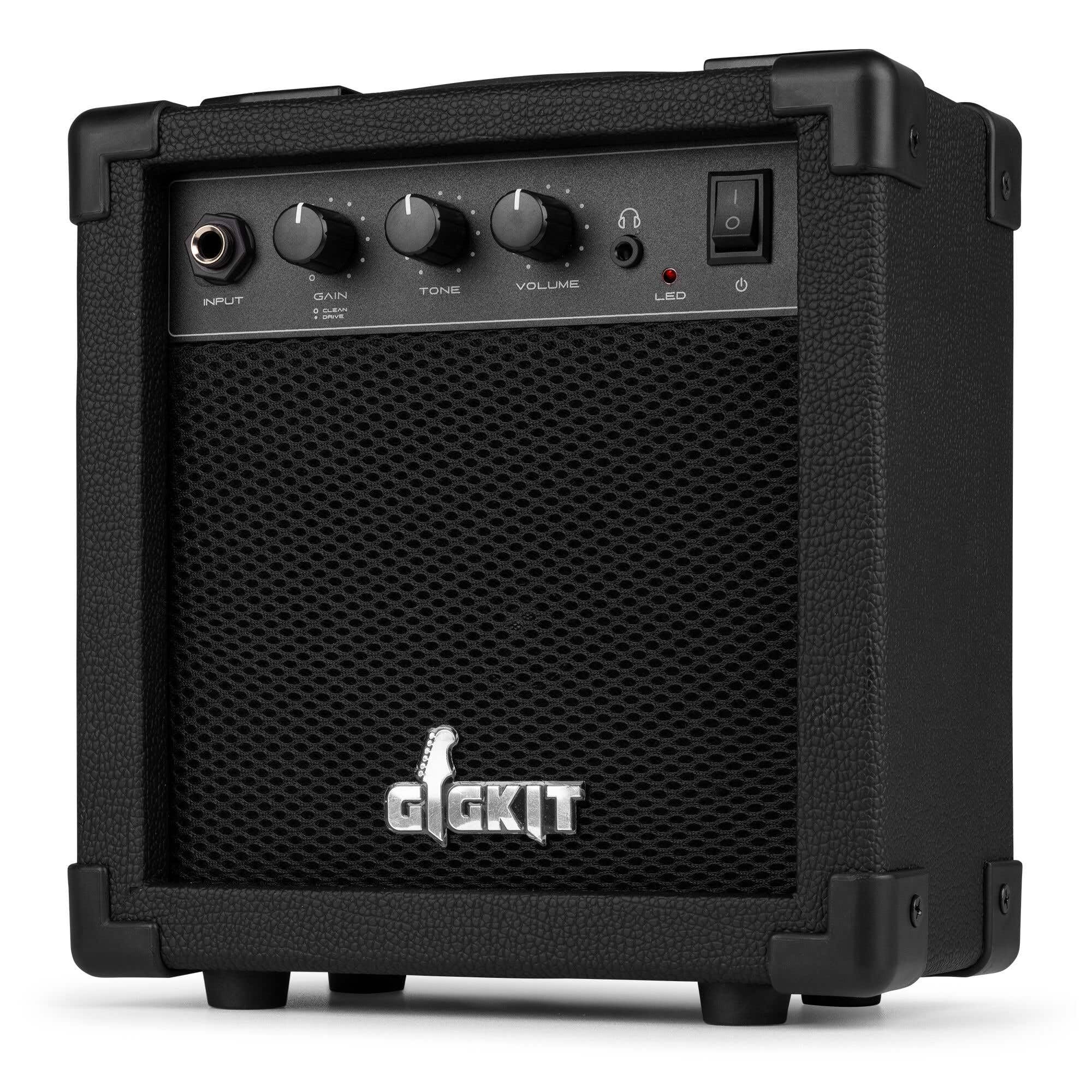 Max Gigkit20 - Gitarrenverstärker 20 Watt, E Gitarre Verstärker mit Griff und Kopfhöhrer-Anschluss, Audio Line-In, Guitar Amp mit Gain, Tone & Volume-Regler, Kompakt & Tragbar - Schwarz