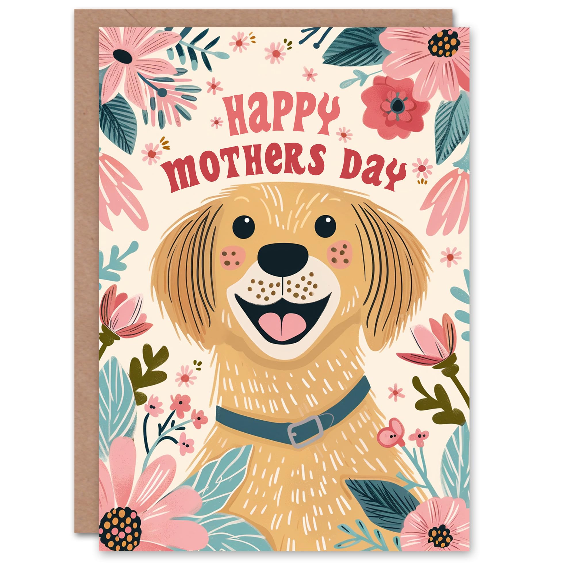 Artery8 Mother's Day Greeting Card From the Dog Golden Retriever Labrador For Mum