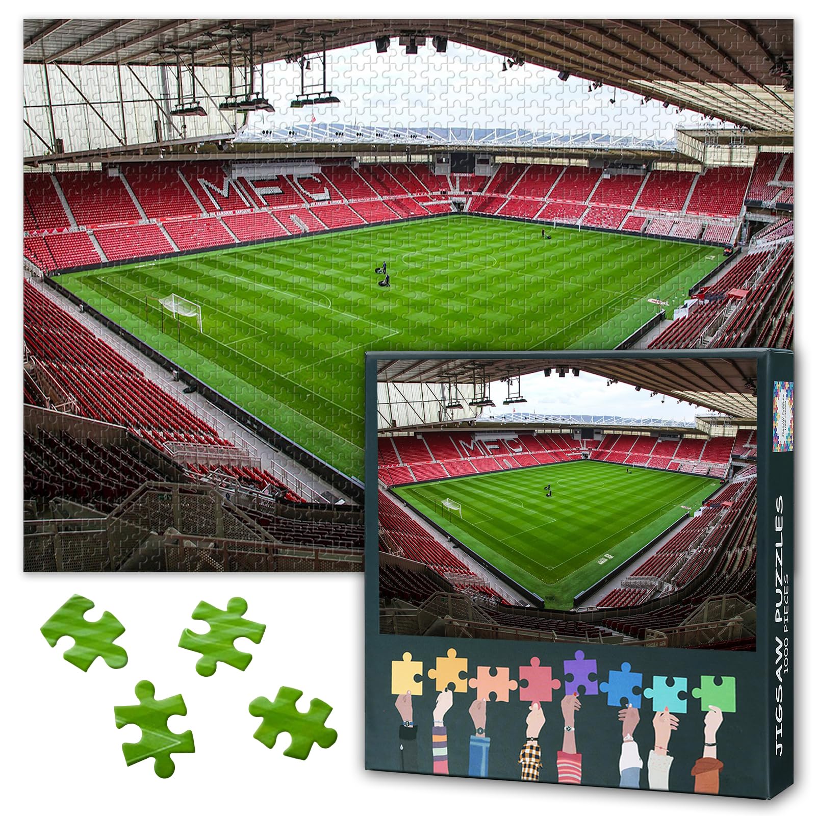 1000 Piece Jigsaw Puzzle - Trent-on-Stoke Stadium- Football Club Sports 50x70cm Artwork Parlour Games, Jigsaw Puzzles, Family Challenge Night