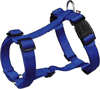 TRIXIE Premium H-Geschirr Größe S–M: Brustumfang 42–60 cm/15 mm in royalblau - verlässliches Hundegeschirr, Bruststeg, Nacken- und Bauchgurt stufenlos verstellbar für kleine Hunde, 203302 product image