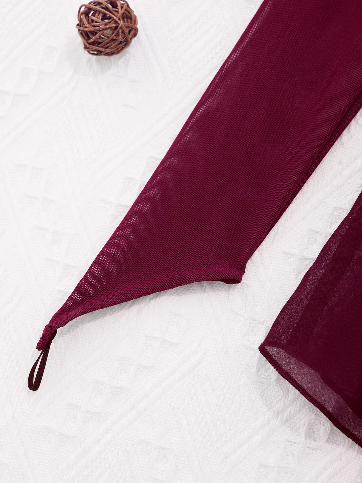 TiaoBug Maillot de Patinaje Artístico para Niña Manga Larga Vestido Lentejuelas de Danza Ballet Leotardo Gimnasia Rítmica Competición Disfraz de Bailarina