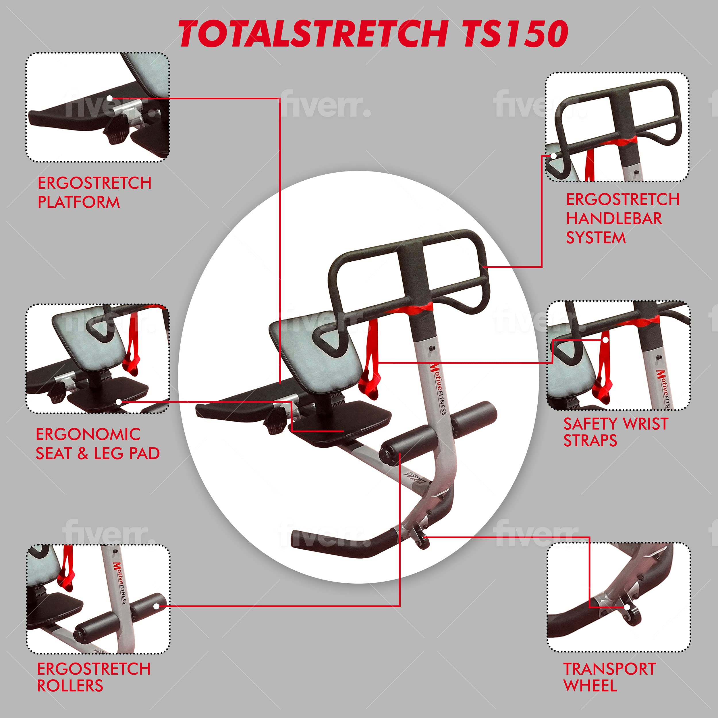 Motive Fitness TotalStretch TS150 Commercial Back & Body Stretching Machine