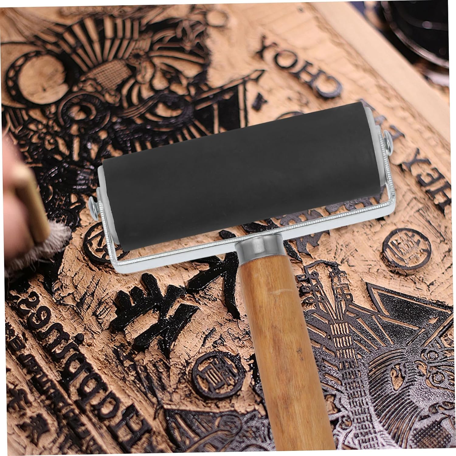 Handheld Ink Roller for Printmaking Roller for Painting Stamping Embossing Glue Roller Tool for DIY Art Projects and Crafts