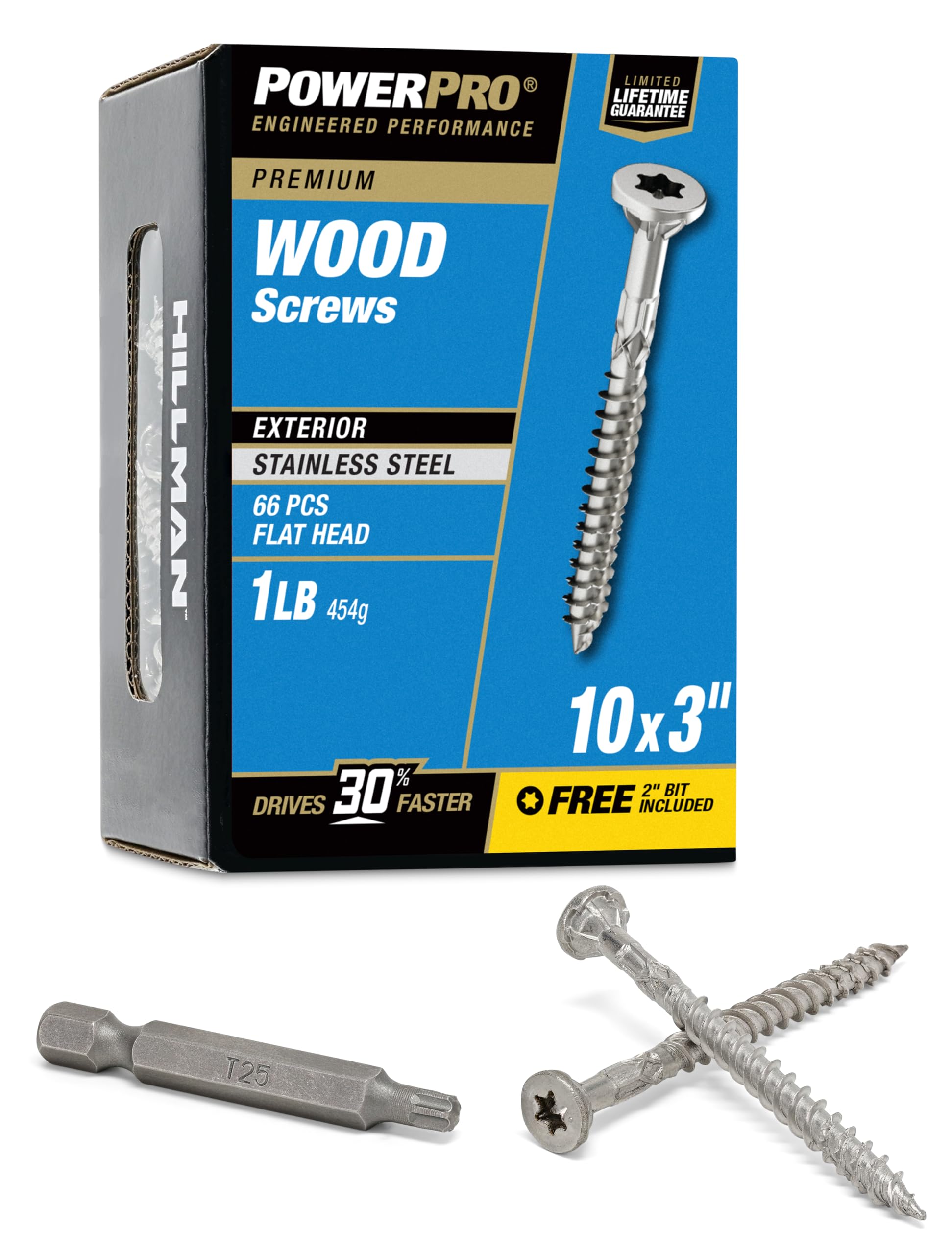 Amazon.com: Power Pro Premium Exterior Wood Screws, #10 x 3 Inch