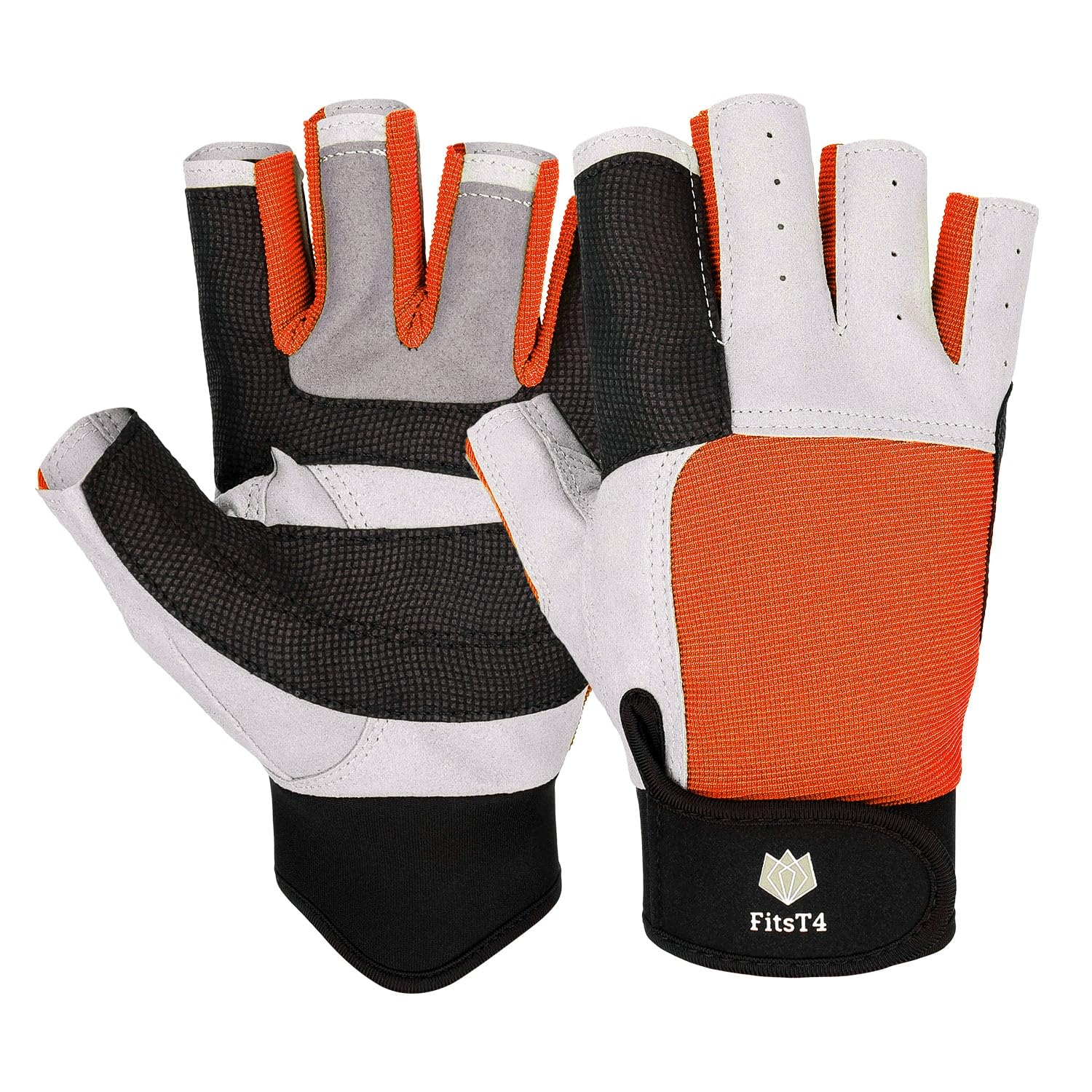 FitsT4 Sports Sailing Gloves with ¾ Finger and Ideal Grip for Sailing, Yacht, Sailing, Paddling, Kayaking, Fishing, Fishing, Dinghy, Dinghy, Water Sports with Boats — image 1