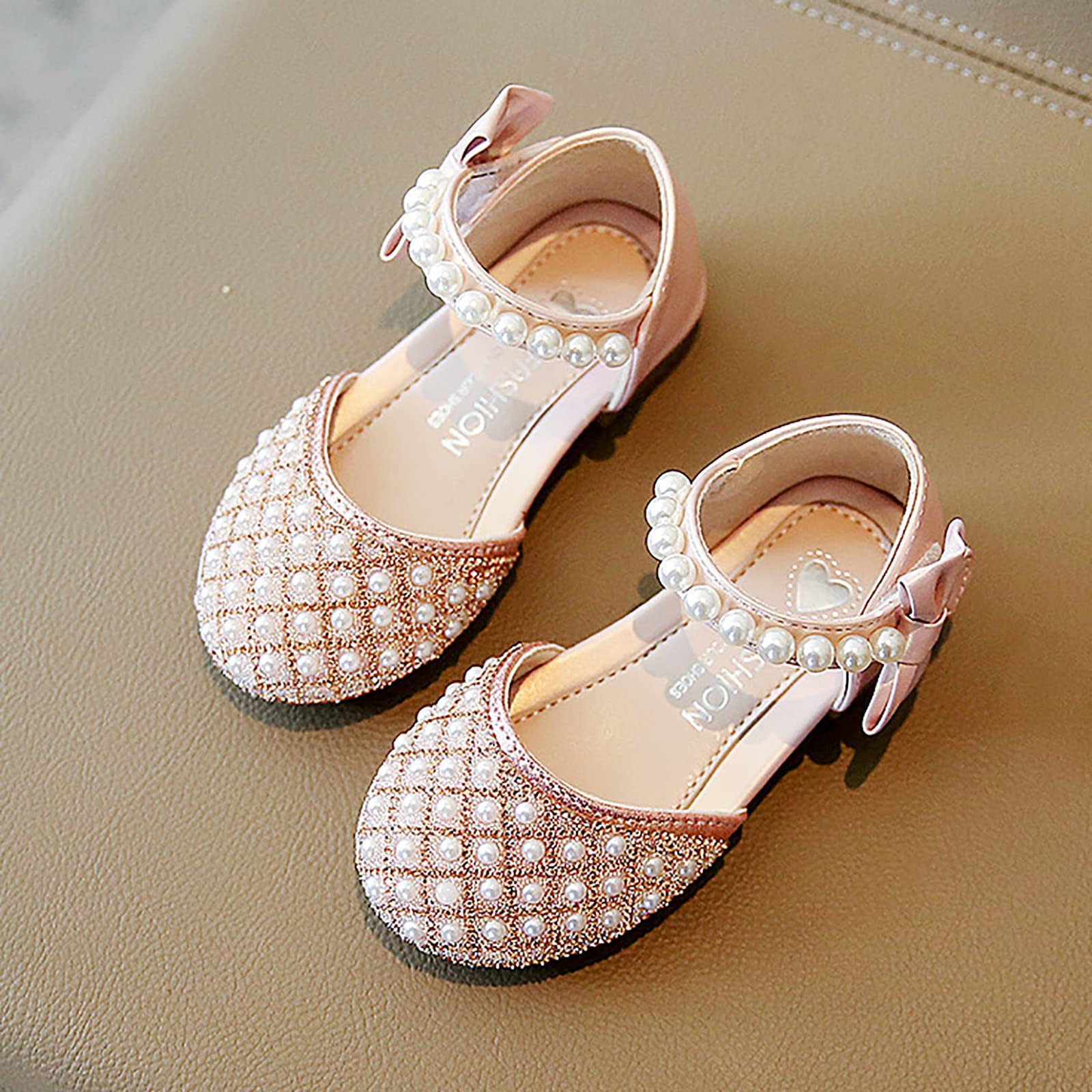 Chaussures De Danse Pour Fille Avec Nœud Papillon Et Strass - Modèle Infant Crystal Shallow, Semelle En Caoutchouc