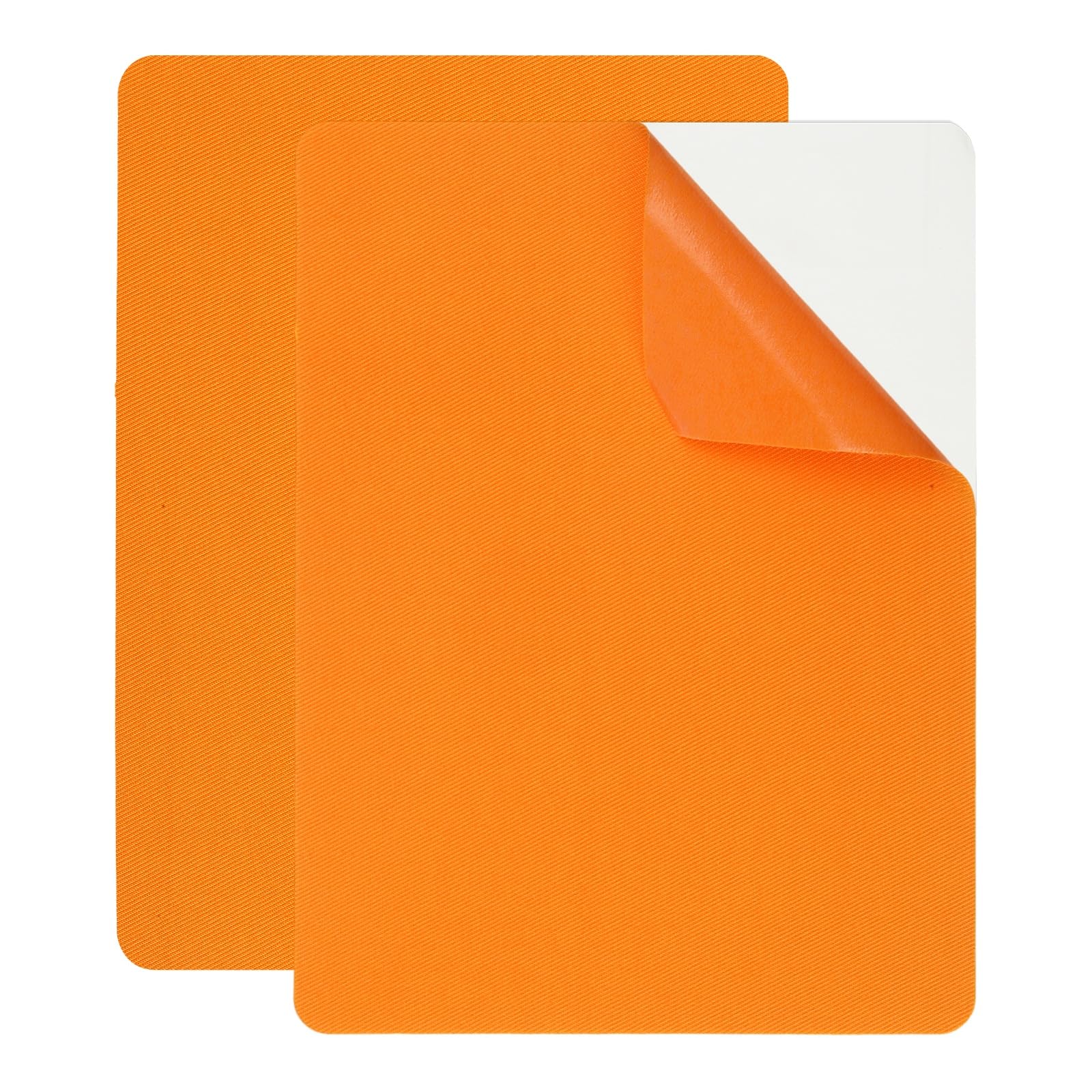YELARXI Self-Adhesive Repair Patches, 8 x 6IN Twill Fabric Repair Patch Waterproof Lightweight Outdoor Camping Gear Fabric for Couch Clothing Down Jacket Tent Bag (2 Pack, Orange)