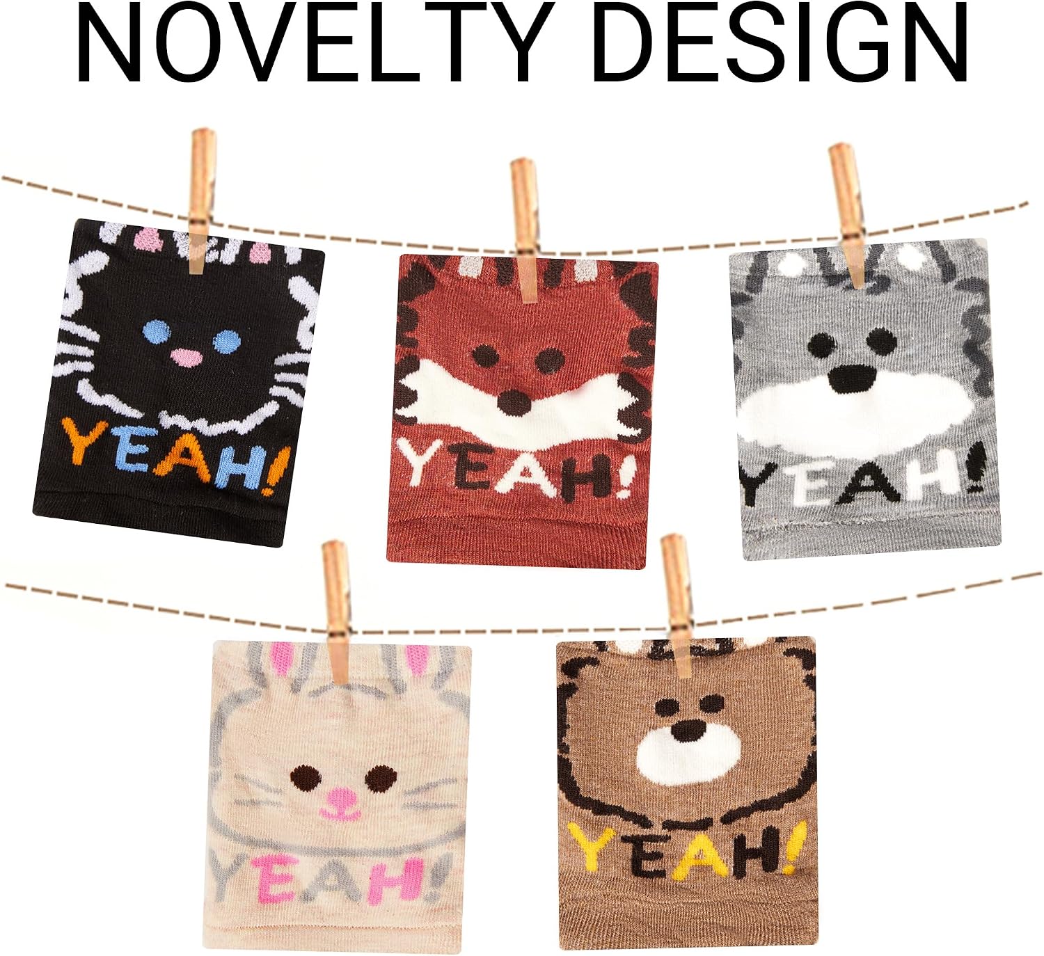 Benefeet Sox Funny No Show Socks Womens Girls Fun Animals Novelty Low Cut Socks Cute Crazy Sock Non Slip Christmas Gifts image 4
