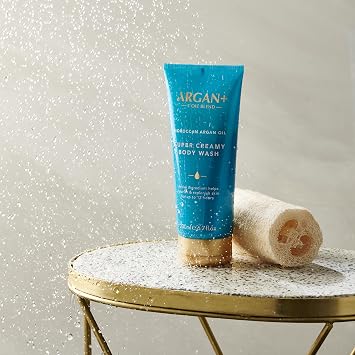 Argan+ Super Creamy Body Wash, Moroccan Argan Oil Vegan Shower Gel, 200ml
