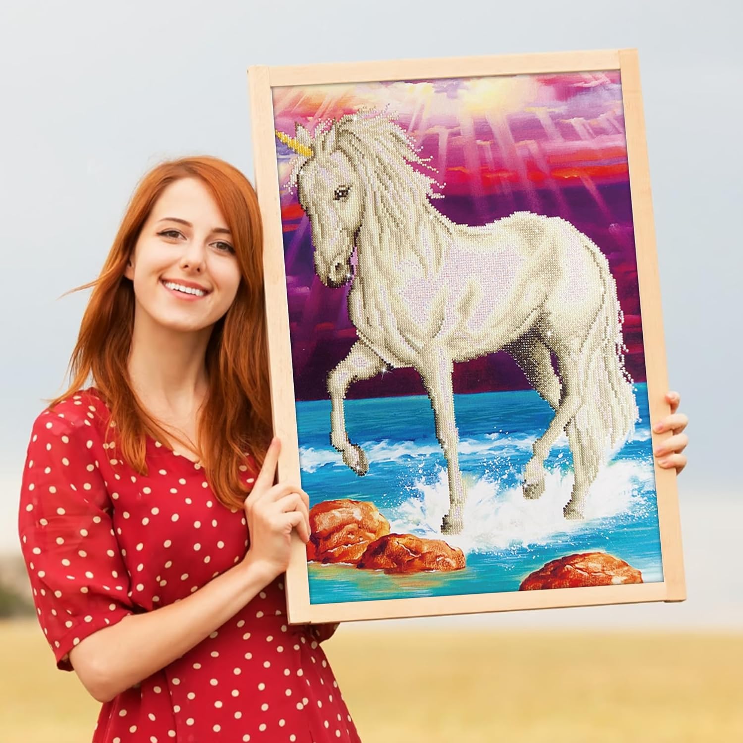 DIAMOND DOTZ Magical Unicorn Mystical Diamond Painting Kits for Adults - Diamond Art Kits a Relaxing Creative Craft Kit with Dotz Gems 30.3"x20.1"