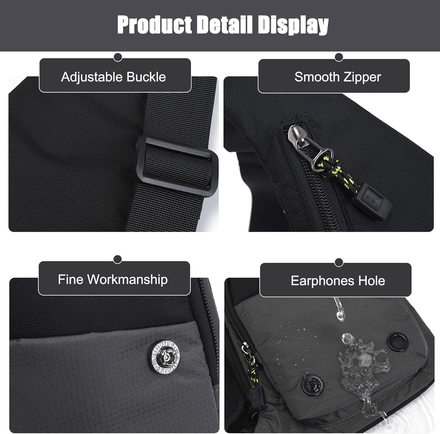 FANDARE Ultralight Sling Bags Outdoor Hiking Daypacks Chest Shoulder Bag Men Crossbody Bags Women Waist Bag Cover Pack Rucksack for Travel Hiking Bicycle Sport Gym Daypacks Small Daypacks Dark Blue