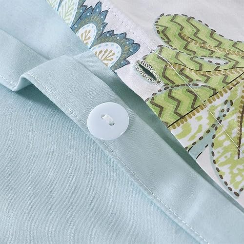 Vista 26 de SOFTTA - 1 funda nórdica + 2 fundas de almohada Paisley Modern Juego de cama 100% algodón egipcio Amanda Azul