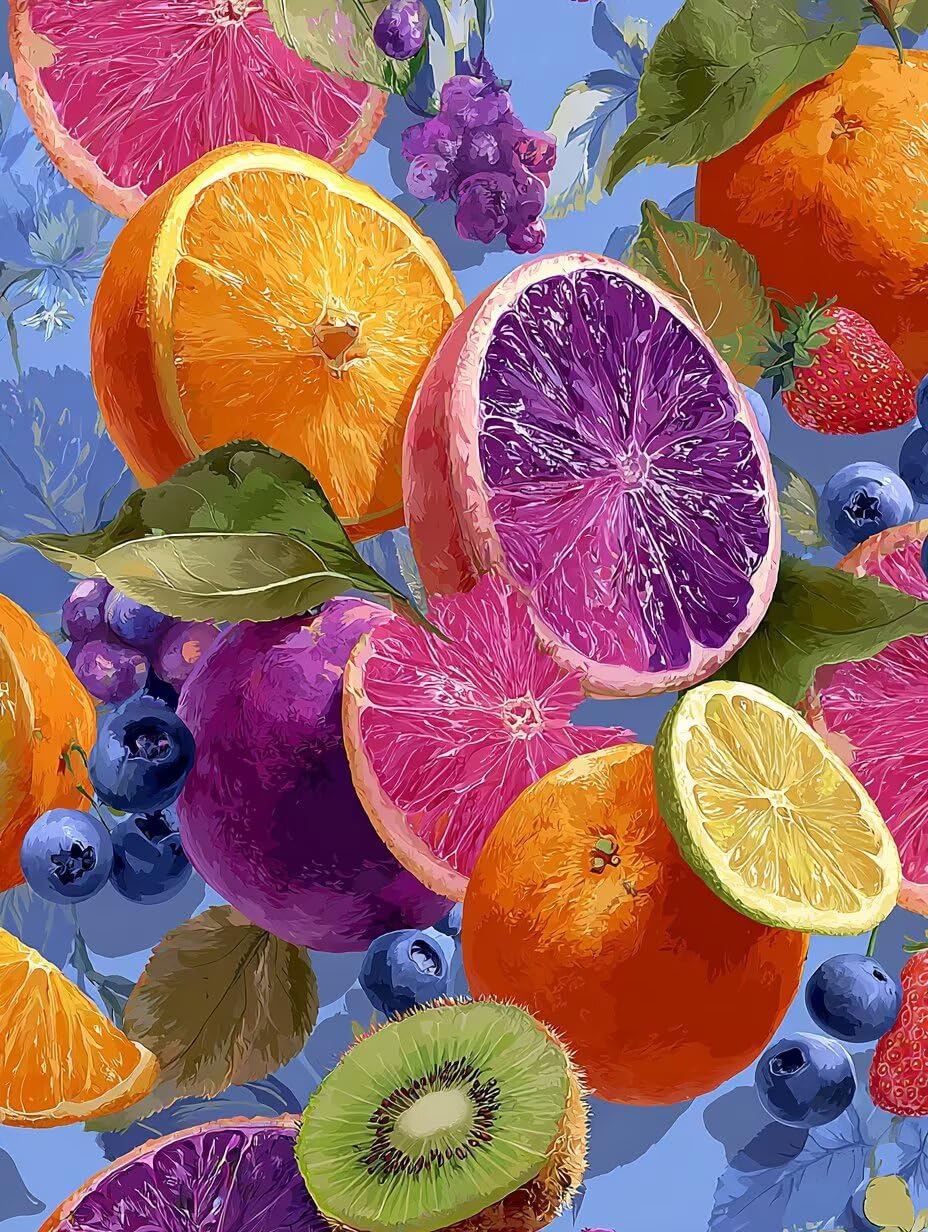 5D Diamond Painting Colore, Frutta DIY Diamond Painting Kit Completo, DIY Pittura a Diamante, Diamantini Crystal Art Kit, 5D Dibujos con Diamantes, Decorazioni Casa, Decorazione, 100x135cm 0-3389