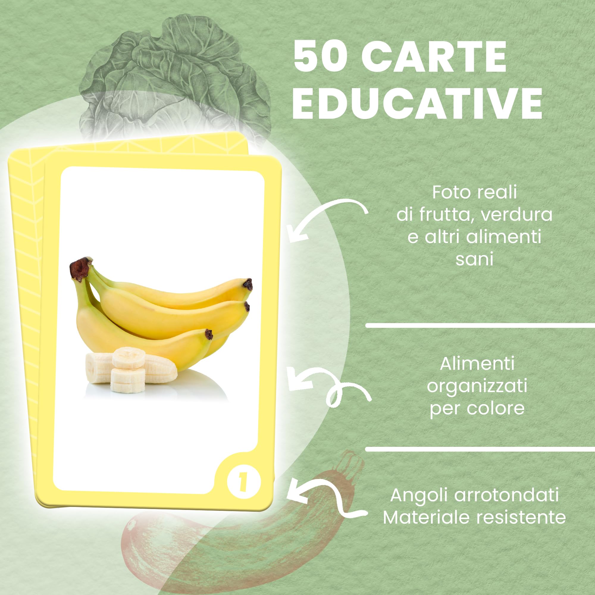Carte prime parole Cibo - 50 Flash Cards Montessori sui Cibi Sani per la Stimolazione Precoce del linguaggio nei bambini. Carte linguaggio in 7 Lingue. Metodi Montessori e Doman
