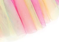 Vista 5 de EQSJIU Leotardos de ballet de unicornio con tutú para niñas pequeñas, vestido de falda de tul de algodón para bailar