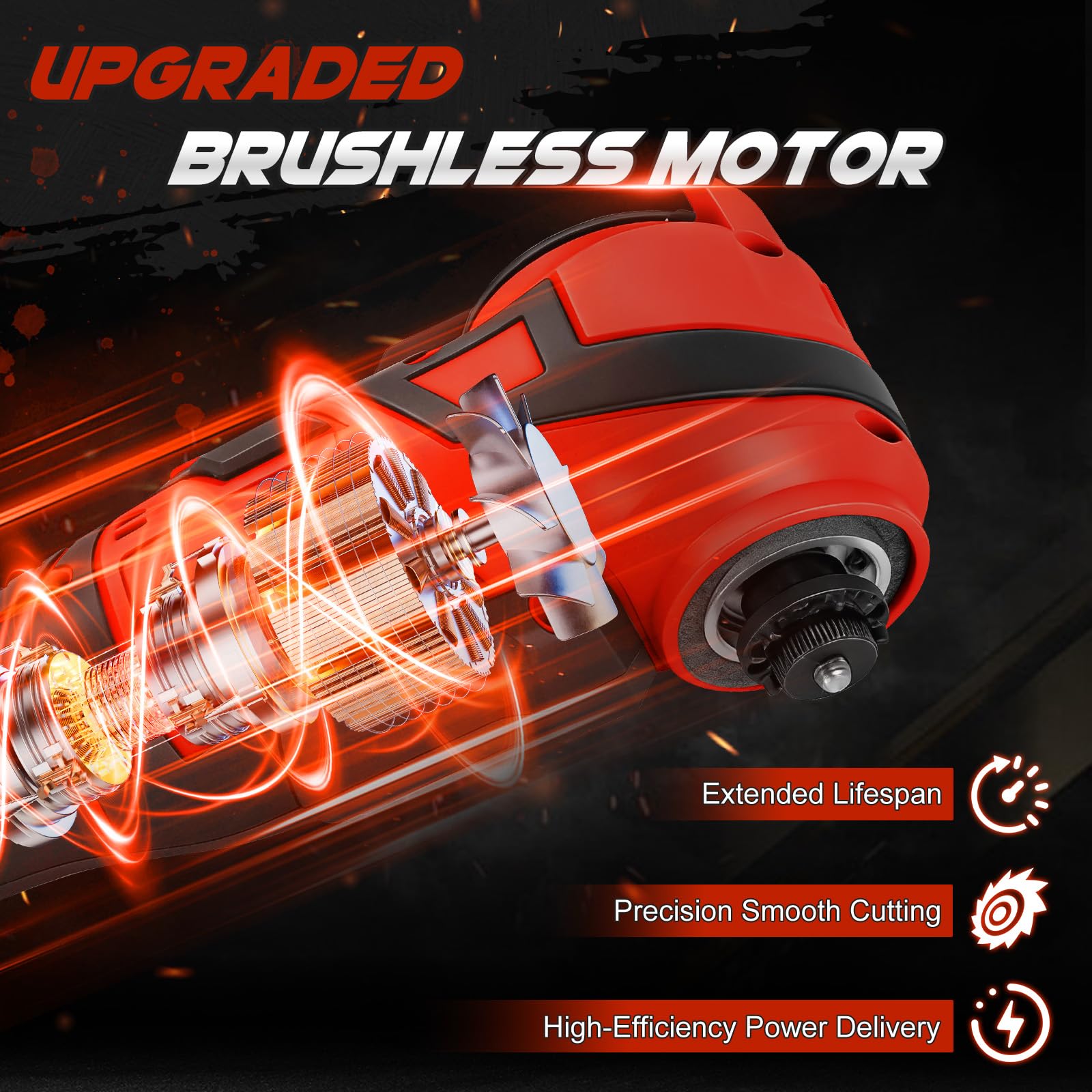 Roadtime Strumento multifunzione a batteria per batterie Milwaukee da 18 V (senza batteria), strumento di oscillazione fai da te con 15 accessori, 6 velocità variabile, 10000 – 20000 giri/min, per