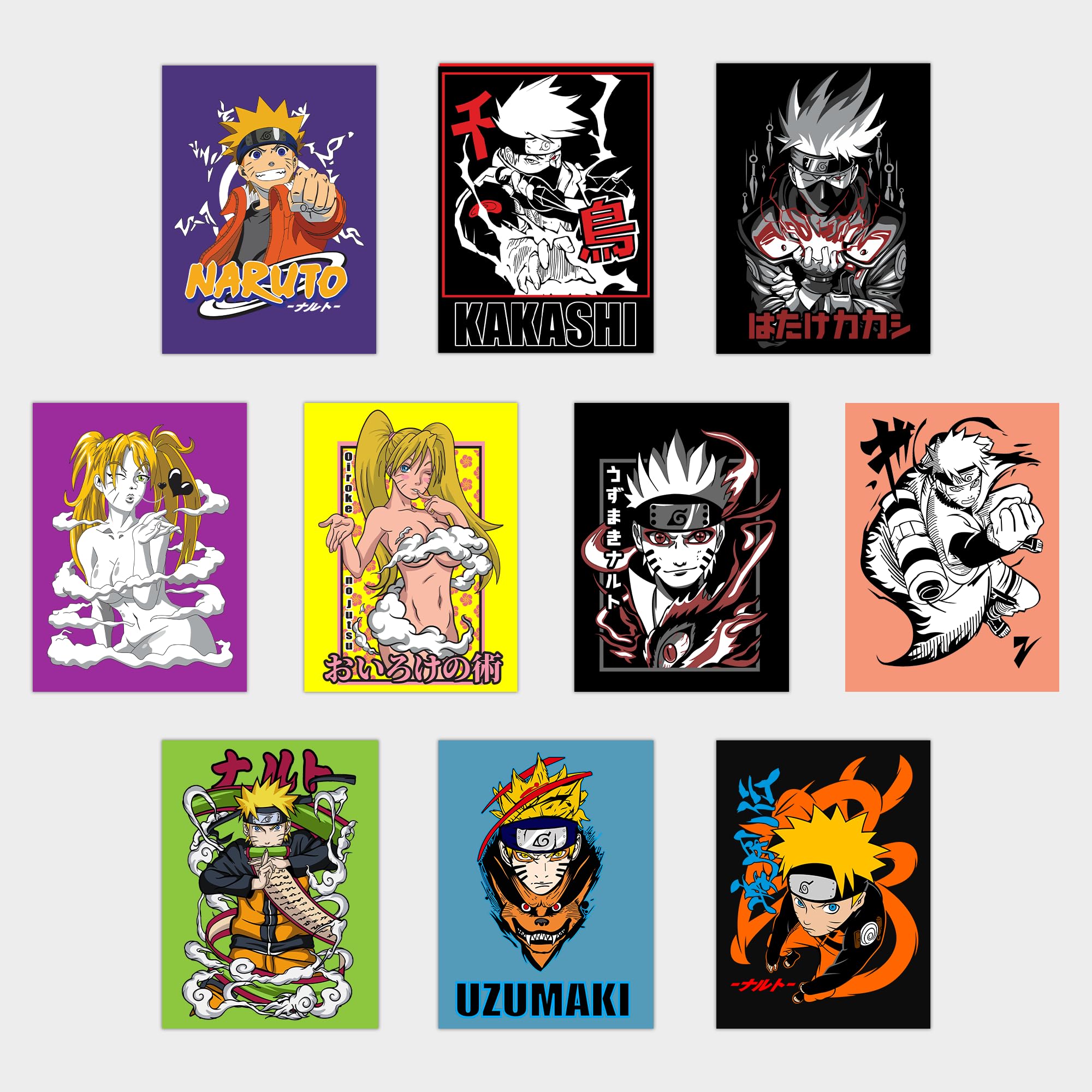 Anime Posters (Pack of 10) 300GSM A3 (12 * 18 INCHES) Uzumaki
